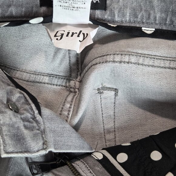 Dolce & Gabbana Womens Jeans Straight 38 (US 2) Grey Girly Italy Mid Rise 30x29 - Picture 12 of 12